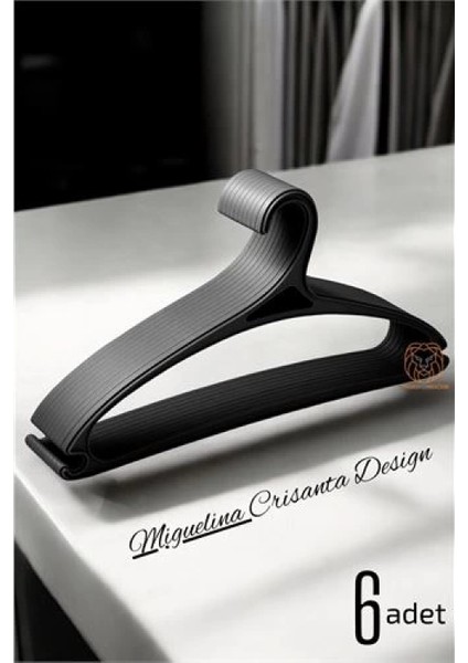 Tasarım Askı Seti 6 ADET Elbise Askısı M.Crisanta SİYAH fiyatları