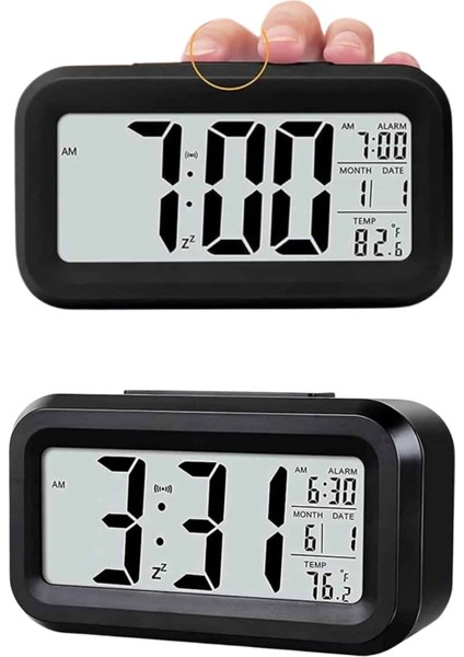 Gece Dijital Masa Saati Dijital Alarmlı LED Ekran Pilli Çalar Saat - I68H59N1-9A97VS modelleri