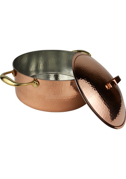Şef Tipi Bakır Basık Pilav, Karnıyarık Tenceresi 23×12CM fırsatları
