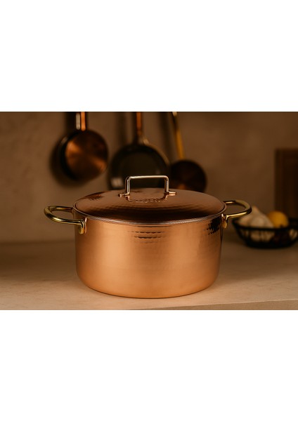 Şef Tipi Bakır Basık Pilav, Karnıyarık Tenceresi 23×12CM indirimleri