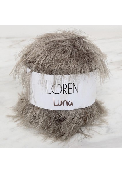 Loren Luna Tavşan Tüyü Bej El Örgü İpi - R085 - 34008