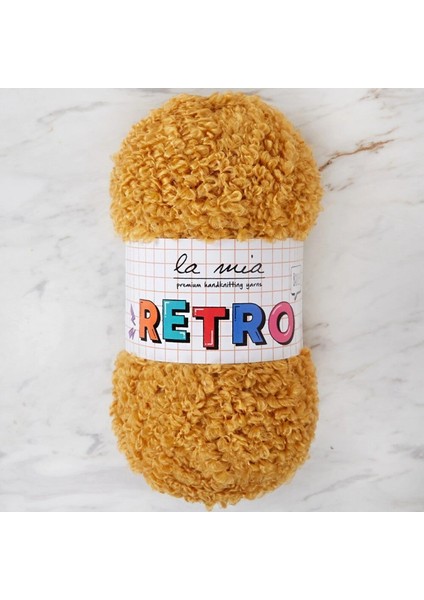 La Mia Retro Hardal Sarısı El Örgü Ipi - LM2012