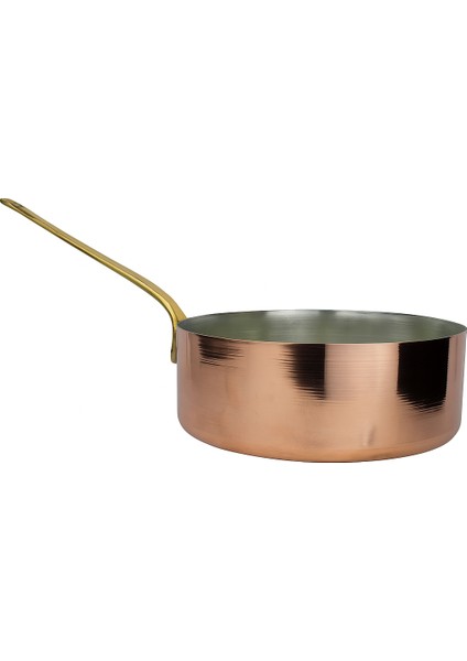 El Yapımı Modern Bakır Sote ve Sos Tavası 25X8CM