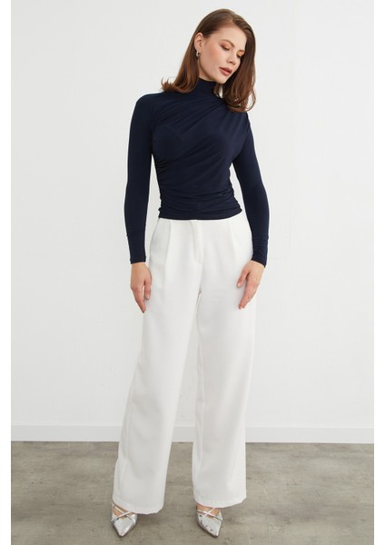 Drapeli Balıkçı Yaka Bluz fiyatları