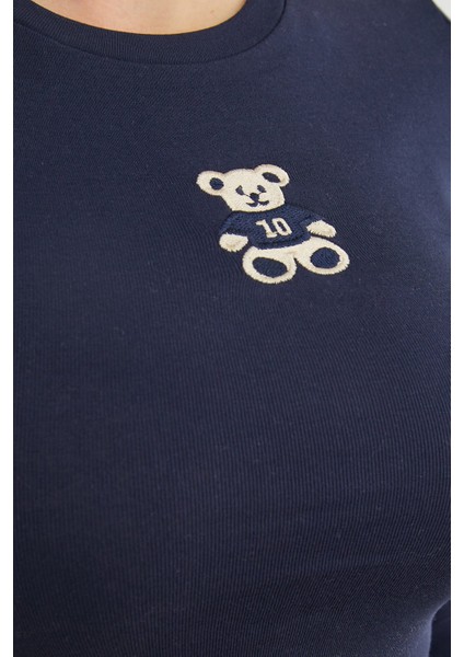 Ayıcık Nakışlı Crop Body