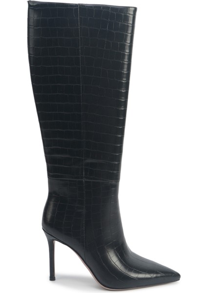 Justın2 5pr Siyah Kadın Topuklu Çizme