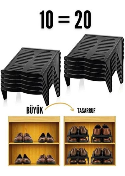 10 LU Ayakkabı Rampası Yer Tasarruf Organizeri Mehle-Twin fiyatları