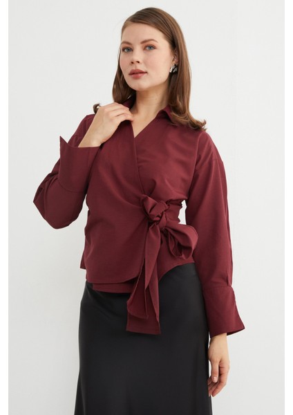 Basic Kruvaze Bağlamalı Gömlek fırsatları