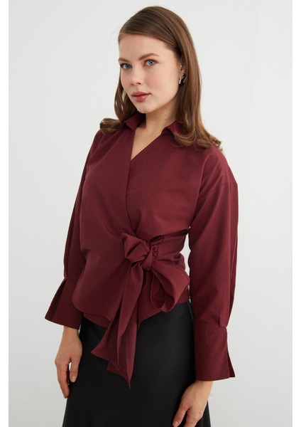 Basic Kruvaze Bağlamalı Gömlek