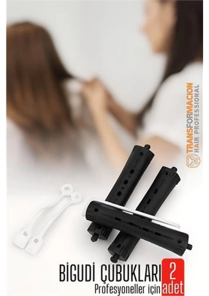 Saç Bigudisi – 2 Li Saç Bukle Şekillendirme Seti - Lastikli - Profesyonel
