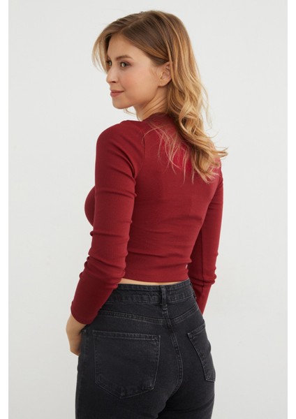 Ayıcık Nakışlı Crop Body