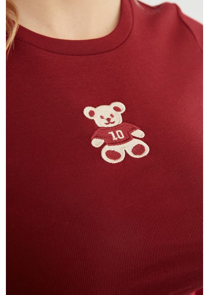 Ayıcık Nakışlı Crop Body