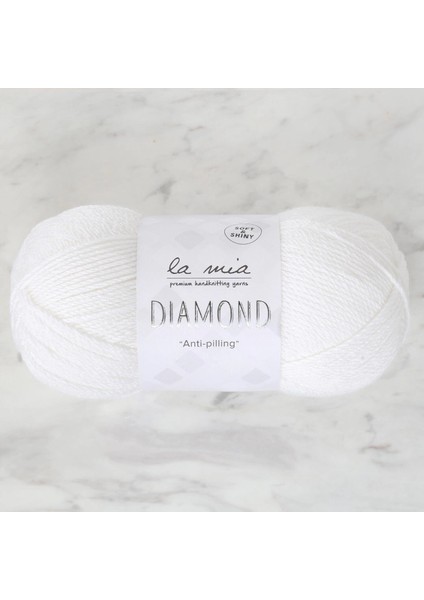 La Mia Diamond Beyaz El Örgü İpi - L001 - 33721