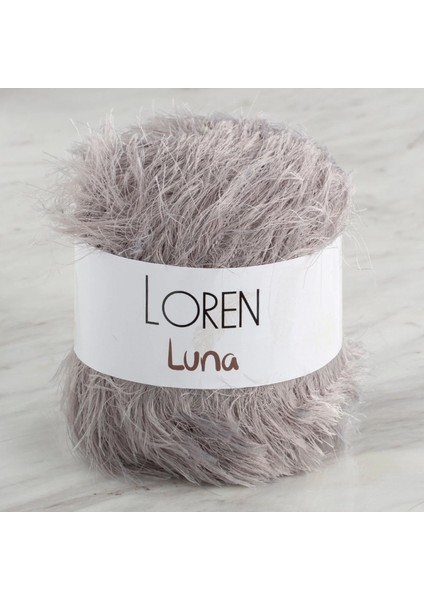 Loren Luna Tavşan Tüyü Açık Gri El Örgü İpi - R080 - 34004