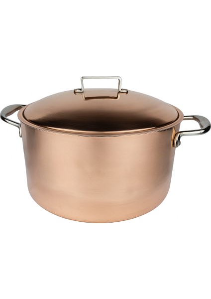 Modern Şef Tipi El Yapımı Bakır Derin Tencere 23×12CM