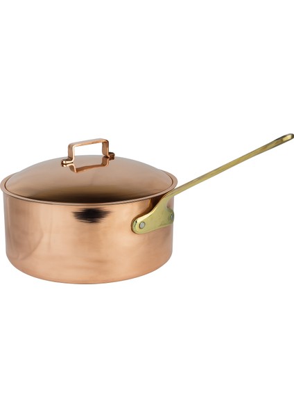 El Yapımı Bakır Kapaklı Sote ve Sos Tavası 25×9cm fiyatları