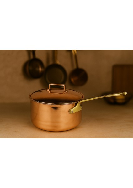 El Yapımı Bakır Kapaklı Sote ve Sos Tavası 25×9cm indirimleri