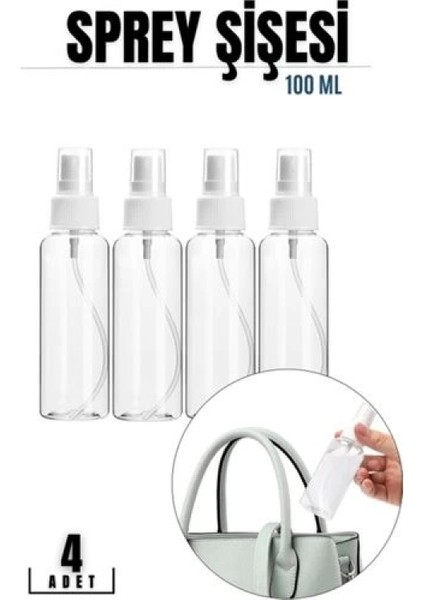 Püskürtücü Boş Sprey Şişe 100 ml 4 Adet