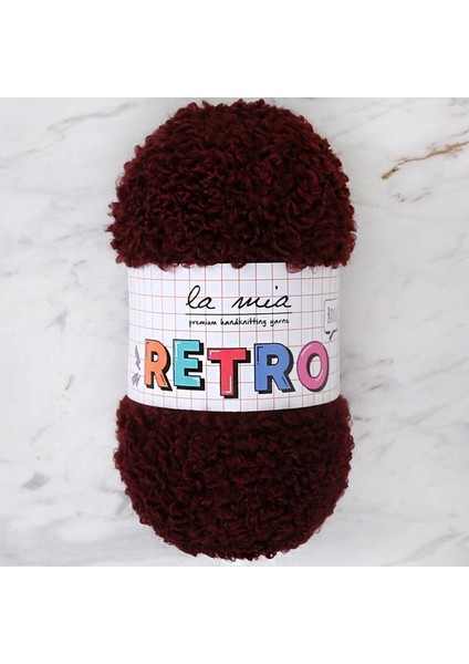 La Mia Retro Koyu Kahverengi El Örgü Ipi - LM3201