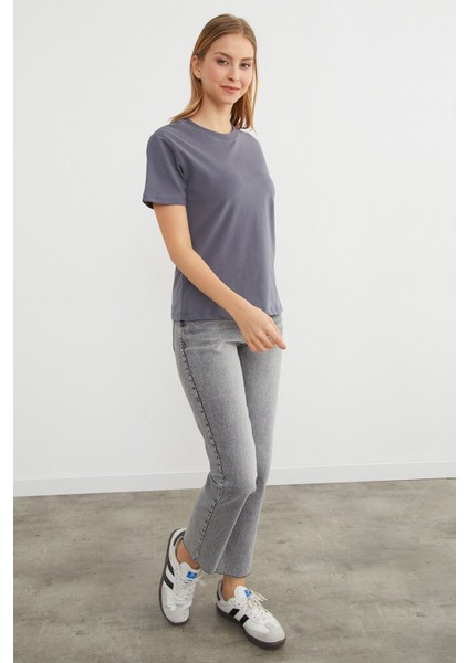 Basic Bisiklet Yaka Tişört modelleri