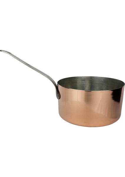 Modern ve Zarif El Yapımı Bakır Sütlük ve Sosluk 20×10 cm