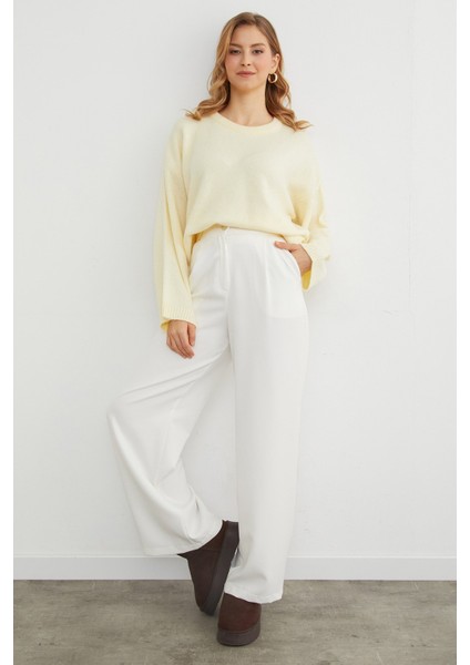 Basic Bisiklet Yaka Salaş Triko Kazak fiyatları