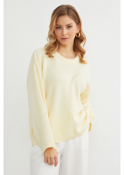 Basic Bisiklet Yaka Salaş Triko Kazak indirimleri