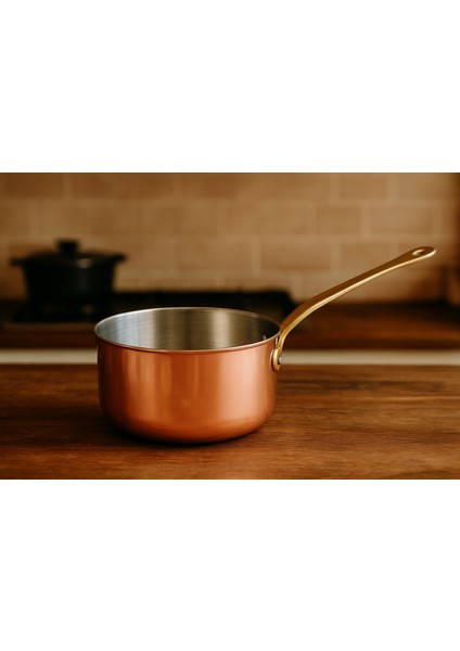 Şef Tipi Bakır Sütlük ve Sosluk Tava El Yapımı 20×10CM fırsatları