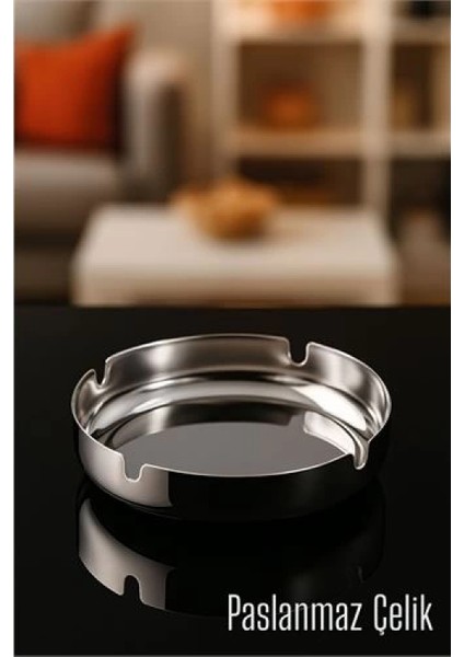 Paslanmaz Yuvarlak Küllük - Metal Kül Tablası - Masaüstü Küllük fiyatları