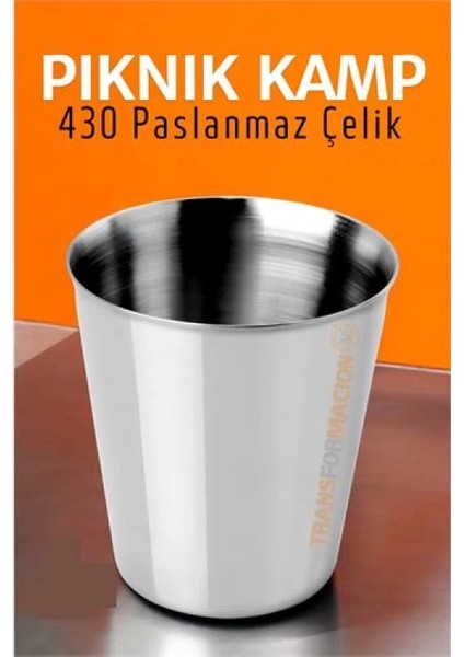 Paslanmaz Çelik Bardak – Kamp, Piknik ve Mutfak İçin Dayanıklı Metal Bardak 719313