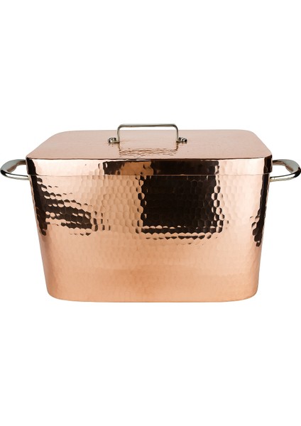 Şef Tipi El Yapımı Bakır Fırın Kazanı 32×22CM