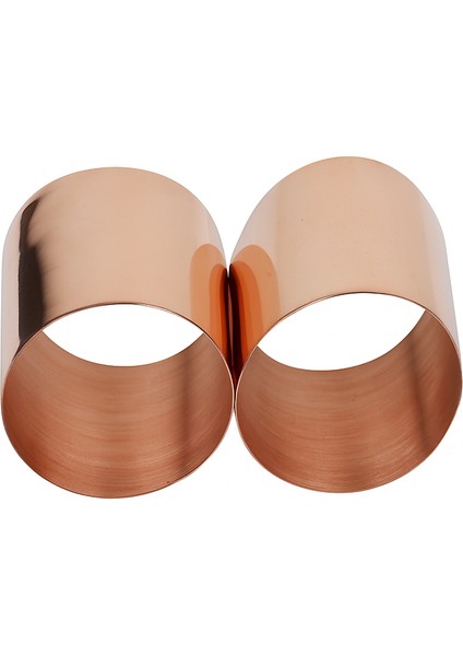 El Yapımı Modern 2'li Bakır Peçete Yüzüğü Zarif Sunumlar Için modelleri
