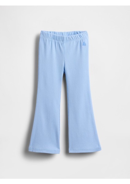 Kız Bebek Açık Mavi Mix & Match Fitilli Flare Legging Tayt