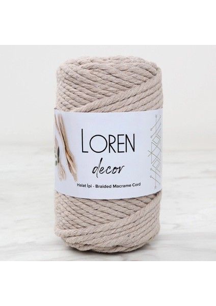 Loren Decor 3 Büküm Makrome İpi Bej - L049