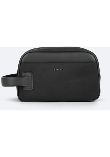 Erkek Siyah Çift Fermuarlı El Çantası A52Y9104