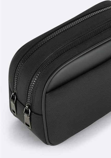 Erkek Siyah Çift Fermuarlı El Çantası A52Y9104 indirimleri