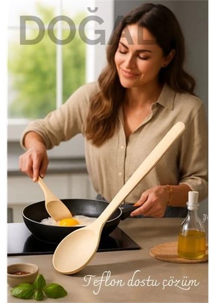 Doğal Gürgen Ahşap Servis Kaşığı – 20 cm, Ergonomik ve Dayanıklı Mutfak Yardımcısı fiyatları