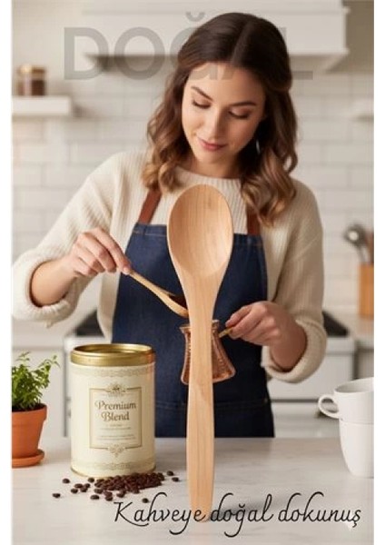 Doğal Gürgen Kahve Kaşığı – 13 cm, Mini Boy, Şık ve Pratik Mutfak Yardımcısı