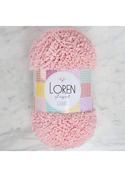 Loren Lamb Pembe El Örgü Ipi - R079