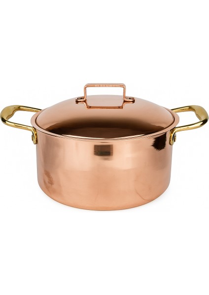 El Yapımı Bakır Pilav ve Karnıyarık Tenceresi 25×10CM