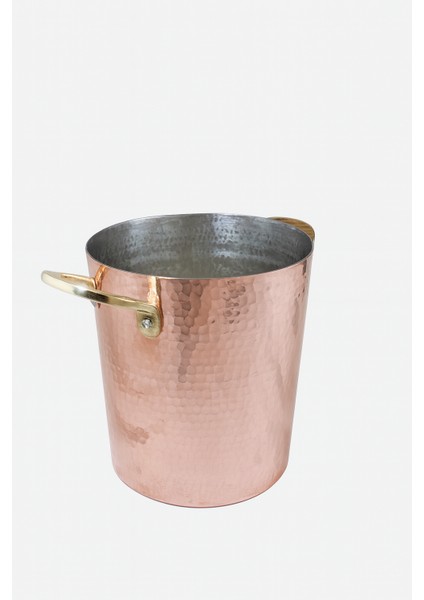 El Yapımı Modern Bakır Buz Kovası 16×21CM