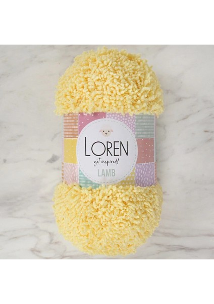 Loren Lamb Sarı El Örgü Ipi - R031