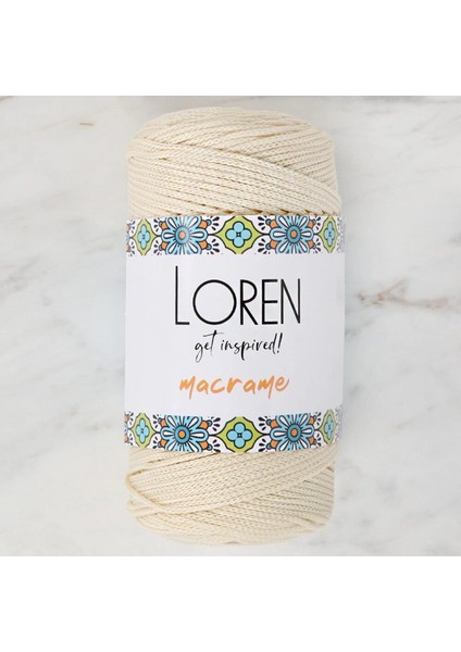 Loren Macrame Krem El Örgü İpi - RM 016