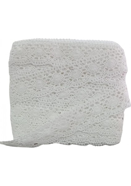 Kopanaki Dantel en 5 cm Badem Model Beyaz 1 Metre