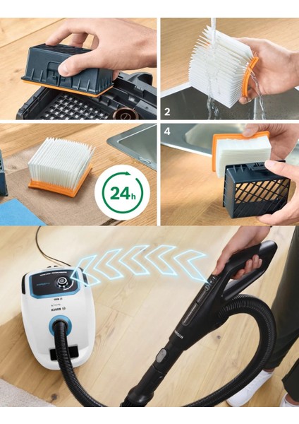 Serie 6 Yüksek Performanslı Kumandalı Kontrollü Toz Torbalı Süpürge ,tüm Yüzeylerde Etkili Performans 10 Yıl Motor Garantili fiyatları