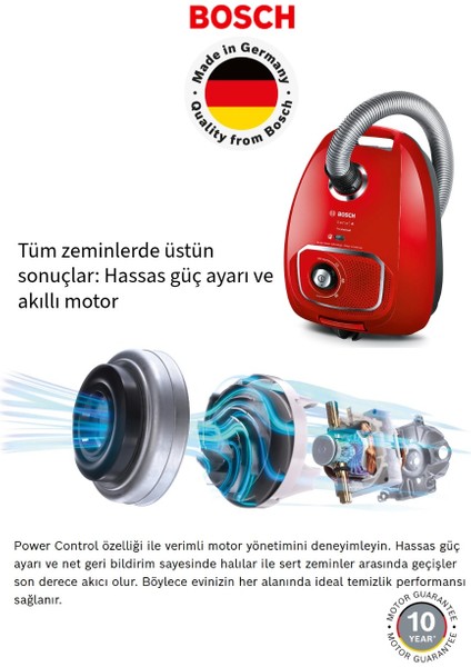 Serie 4 Toz Torbalı Süpürge Proanimal Turbo Halı Döver ve Evcil Hayvan Başlıklı Toz Torbalı Süpürge 10 Yıl Motor Garantili fiyatları