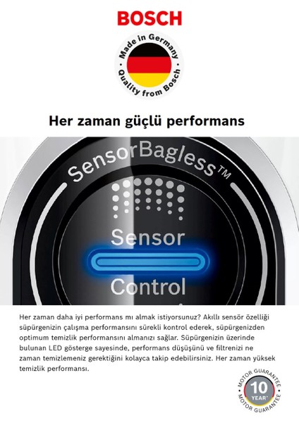 Turbo Halı Döver Serie 6 Toz Torbasız Süpürge Propower Akıllı Sensör ile Filitre Temizliği Bosch Motor Teknolojisi ile Yüksek Performans fiyatları