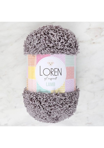 Loren Lamb Gri El Örgü İpi - R025