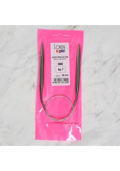 LOREN CRAFTS 7 MM ÇELİK MİSİNALI ŞİŞ 40 CM fırsatları