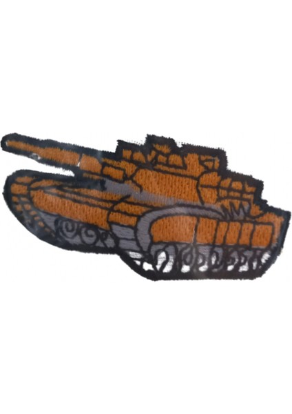 Aplike Ütü İle Yapışan Tank Turuncu Arma 4x3 cm